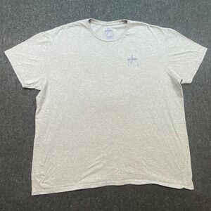 Guy Harvey Fishing Mens‎ 2XL Gray Florida Flag Marlin Mahi Graphic T-Shirt Tee